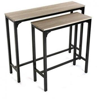 Table Console Noir 80 x 25 x 95 cm