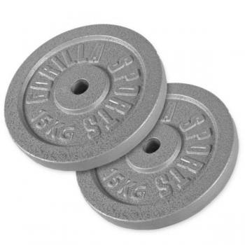 30 kg Cast Iron Disc Duo – 15 kg Each, 30/31 mm