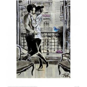 Loui Jover Intimate Moments Print 80cm B&W