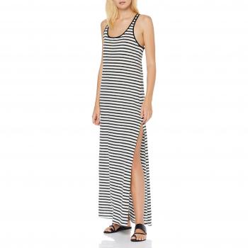 O'Neill Damen Maxi-Racerback-Kleid aus Jersey, Weiß/Schwarz Gesamtprint – M