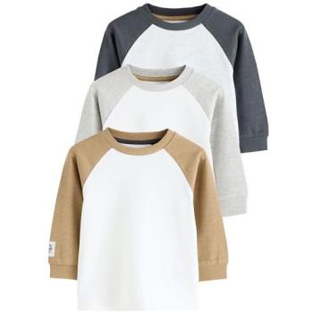 Nächste graue Raglan-T-Shirts für Jungen 3er-Pack (3 Monate