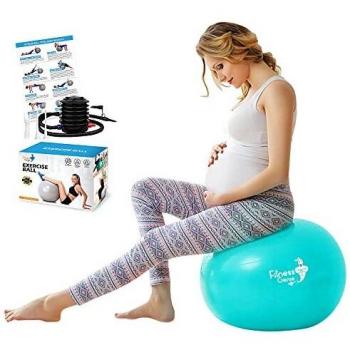 BalanceMaster 75 cm – Dual‑Use Exercise Ball with Built‑In Air Pump