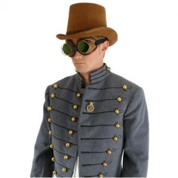 Brauner Steampunk Kutscherhut mit Viktoria-Detail – Elope-Kostüm Accessoire