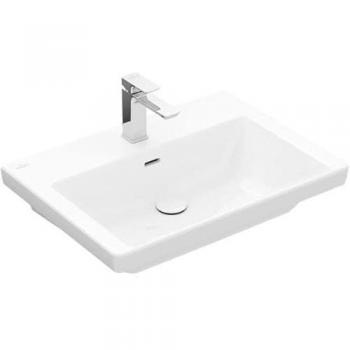 Lavabo Villeroy & Boch Subway 3.0 65x47 cm, bianco alpino, con troppopieno e foro per miscelatore