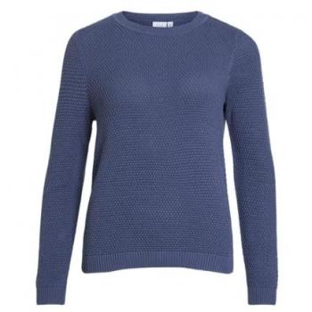 Vila Damenpullover VIDALO O-NECK – Vintage Indigo, Regular Fit, L