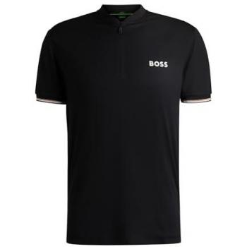 Polo Rapide-zip Noir BOSS Pariq TOC