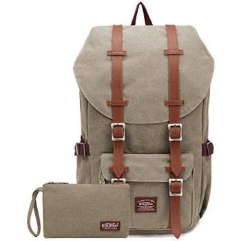 KAUKKO Sac à dos 22 Litres Kaki pour ordinateur 15