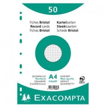 Blanc quadrillé 210x297 mm, 50 pièces – Exacompta