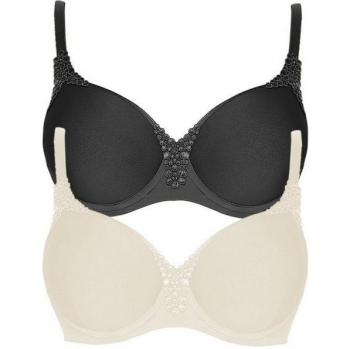 Viania T-Shirt‑BH Duo „Carola“ – nahtloser Spar‑Pack