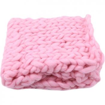 Crochet Wool Blanket for Newborn Props