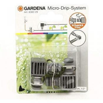 GARDENA raccordo a l per tubo da 1/2 per microirrigazione per tubo da 1/2 conf. pz.2 in blister (8382-29)