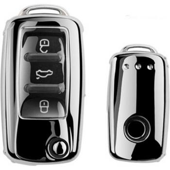 VW Volkswagen Funny Soft TPU Car Key Case for Polo Golf Passat Beetle Caddy T5 Up Eos Tiguan Skoda A5 SEAT Leon Altea