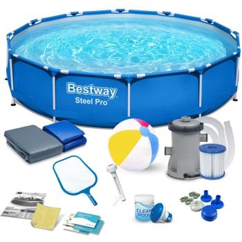 Piscine de Jardin 366 x 76 cm avec Pompe Bestway