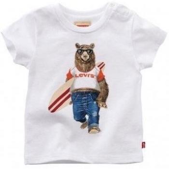 Levi’s Niño Camiseta 3 Meses Blanco con Diseño Teddy