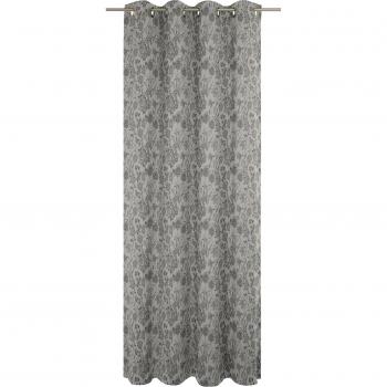 Vorhang ADAM Flower Cuveé Gardinen Gr. 145cm, Ösen, 145cm, schwarz