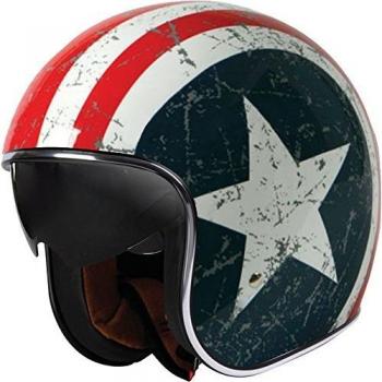 Casco Moto Jet Retro Capitán América