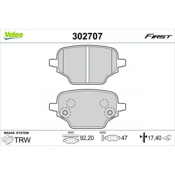 VALEO 302707 Bremsbeläge vorne