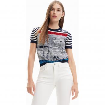 Desigual Blue Cotton Sweater
