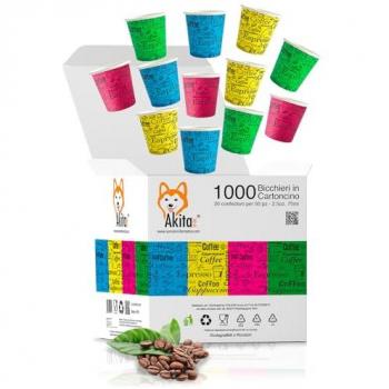 Bicchierini 75ml Carta Caffè – 1000 Pezzi, Materiale Biodegradabile