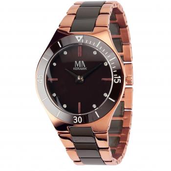Quarzuhr Meister Anker – Braun & Silber, Keramikarmband Unisex