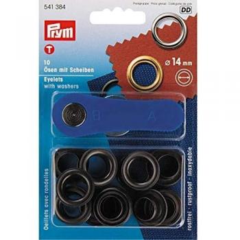 Prym Eyelets Brass Washer 2 x 1 x 1 cm Black