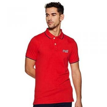 Polo Hyper Classic Pique Superdry, Homme, Rouge Fiery, Small