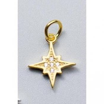 Colgante de Circonita Brillante en Forma de Estrella de Plata 925