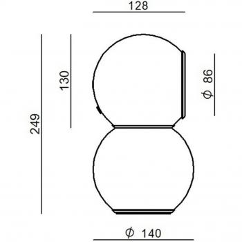 Stilnovo Gravitino Magnet-LED-Tischlampe, grau