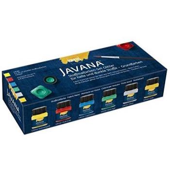 KREUL Set de peinture pour textile pailletée JAVANA