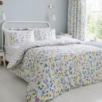 Dreams & Drapes Super King Sweetpea Floral Cotton Duvet Cover