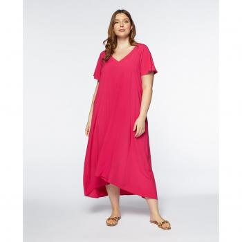Fiorella Rubino – Vestido Largo con Detalle Raglán