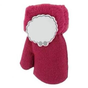 Purpurrote Teddy-Fäustlinge für Kinder