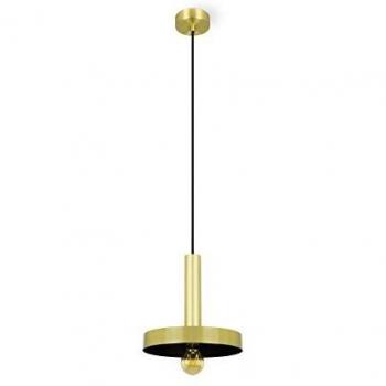 Whizz Black and Gold Dome Ceiling Pendant Light E27 20161 Faro