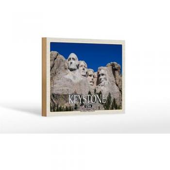 Holzkunst: Mount Rushmore Memorial Wandobjekt – 18 × 12 cm