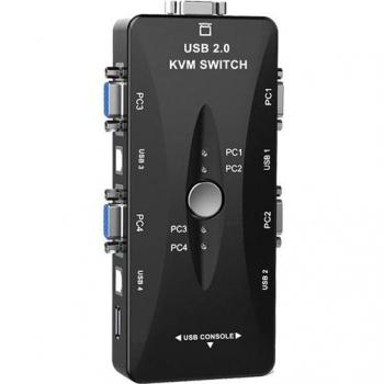 Caja Switch KVM 4 Puertos VGA 4K