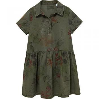Robe Desigual verte à fleurs camouflage 5/6 ans