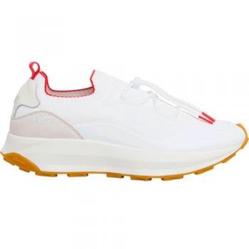 Baskets Cuir Blanc Rouge Beige Hackett 45
