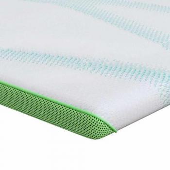 Sobrecolchón Vidaxl 90 x 200 cm en Verde y Blanco