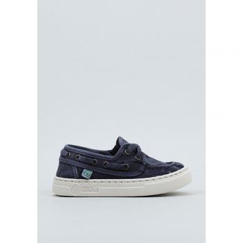 Zapatos náuticos de niño en lona con cordones elásticos Old Nela 25 de Natural World