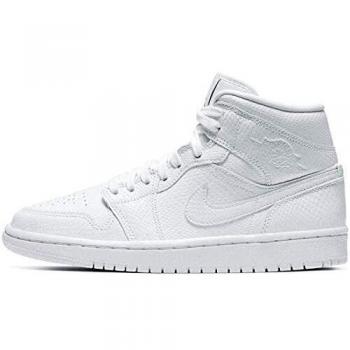 Scarpa Basket Air Jordan 1 Mid Donna Bianco Nero 40,5 EU