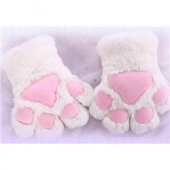 My Hero Academia Little Hero Maid White and Brown Cat Claw Gloves