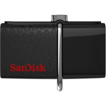 Clé USB SANDISK Ultra Dual 64 Go, Mémoire Flash 2 Ports – Noir