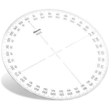 Aristo 360° Vollkreis-Winkelmesser 120 mm – Transparente Plexiglasscheibe