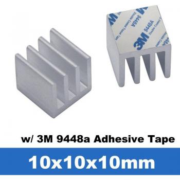 Aluminum Cooling Fin Heat Sink with Adhesive Tape for RAM, 10 Pack