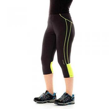 Pantalones Joluvi Fit-Lyc 3/4 Negro/Amarillo