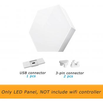 Unidad LED Tuya: Lámpara Hexagonal con Soporte WiFi
