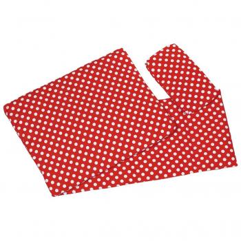 Goki Puppenbettzeug Pünktchen 1er Set, rot mit weißen Punkten, 3-teilig