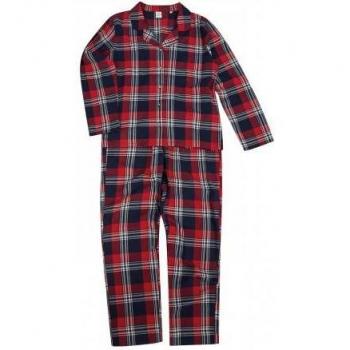 Set pigiama scozzese donna SF XS rosso/blu scuro