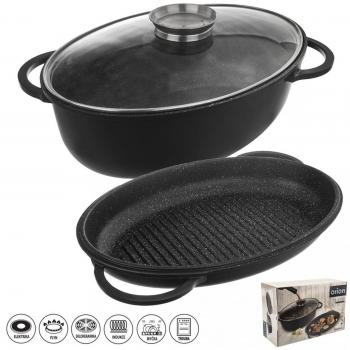 Plat de Rôtissage Orion Polyvalent Granit Noir 10 Litres
