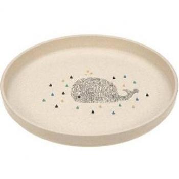 Assiette bébé Lässig Little Water Baleine beige